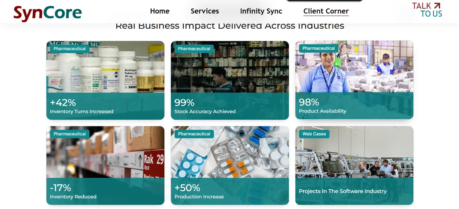 Syncore Consulting interface screenshot 2